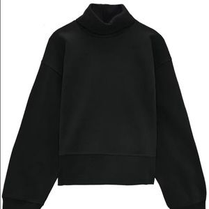 Zara High Neck Sweatshirt in Black